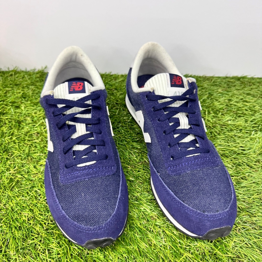 New Balance 410 Sneakers Men 7 Blue Denim Suede Low Top WL410NPC